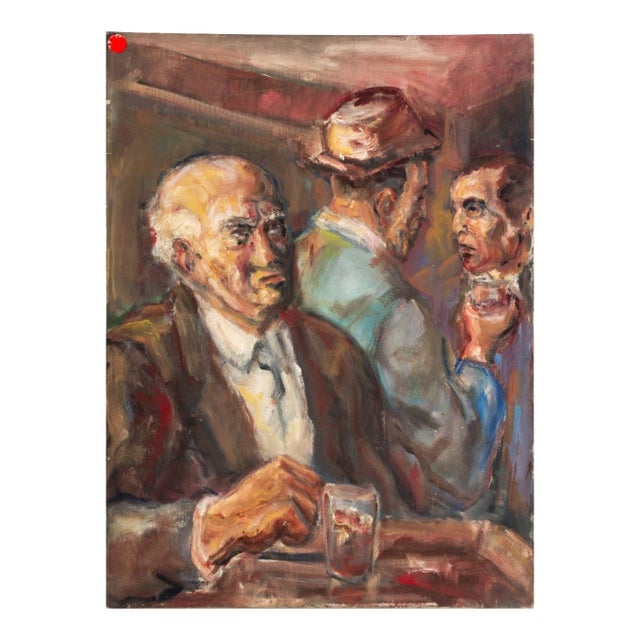 Henry d'Amico Three Men Drinking Oil on Canvas For Sale