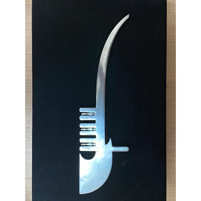 Metal Mid 20th Century Modernist Stainless Steel Letter Opener For Sale - Image 7 of 7