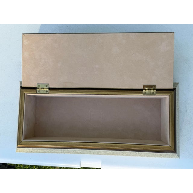 Late 20th Century Vintage Crackled Parchment Decorative Box For Sale - Image 5 of 12