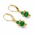 Mid 20th Century 14k Yellow Gold Emerald Drop Designer Earrings, Pair For Sale - Image 4 of 4