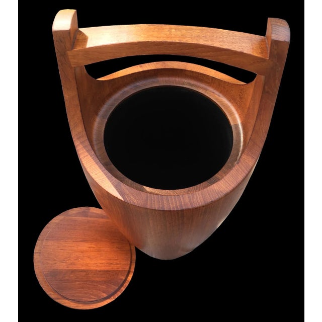 Large Teak Ice Bucket by Jens Quuistgaard for Dansk Design, 1960s For Sale - Image 3 of 5