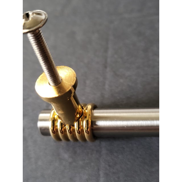 Silver 1990s Gold & Silver Cabinet Drawer Pull For Sale - Image 8 of 9