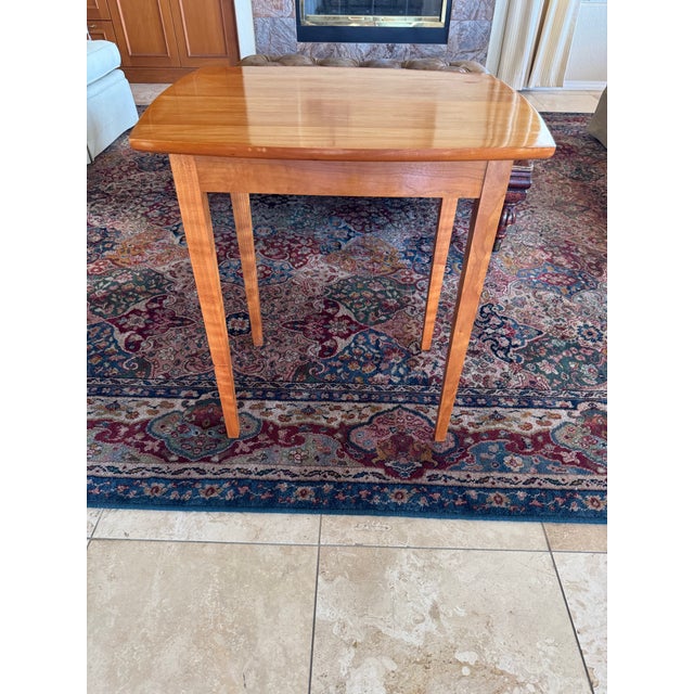 2000 - 2009 Pair of Cherry Wood Side Tables For Sale - Image 5 of 12