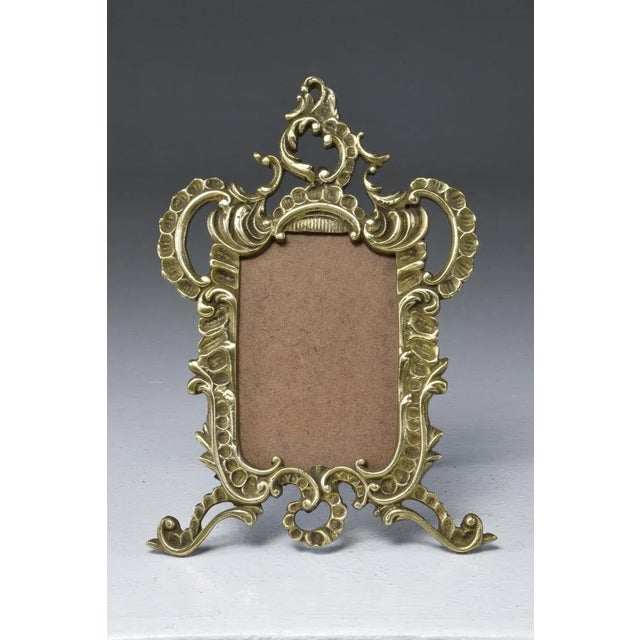 Early 20th-Century French Cast Brass Picture Frame, Victorian Revival For Sale - Image 9 of 13