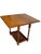 Antique English Oak Drop-Leaf Card Table or Bar Cart With Barley-Twist Legs For Sale - Image 9 of 17