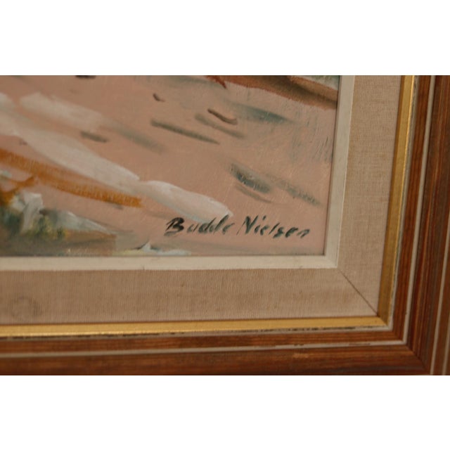Budde Nielsen, Swedish Landscape, 1960s, Oil on Canvas, Framed For Sale - Image 10 of 17