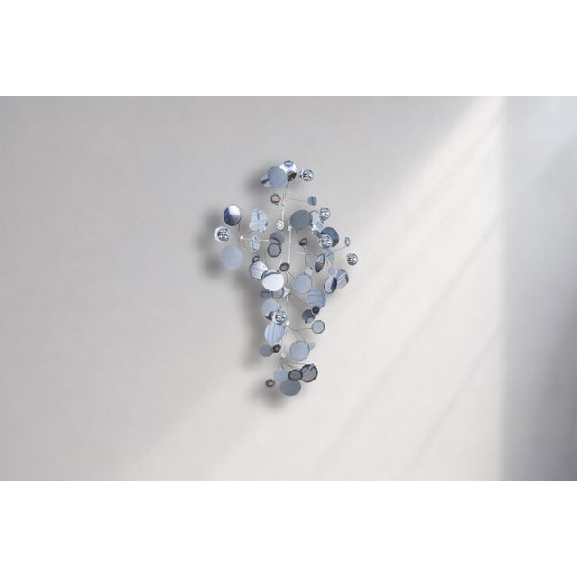 Chrome Mid-Century “Raindrops” Chrome Wall Sculpture by Curtis Jere, Signed For Sale - Image 8 of 11