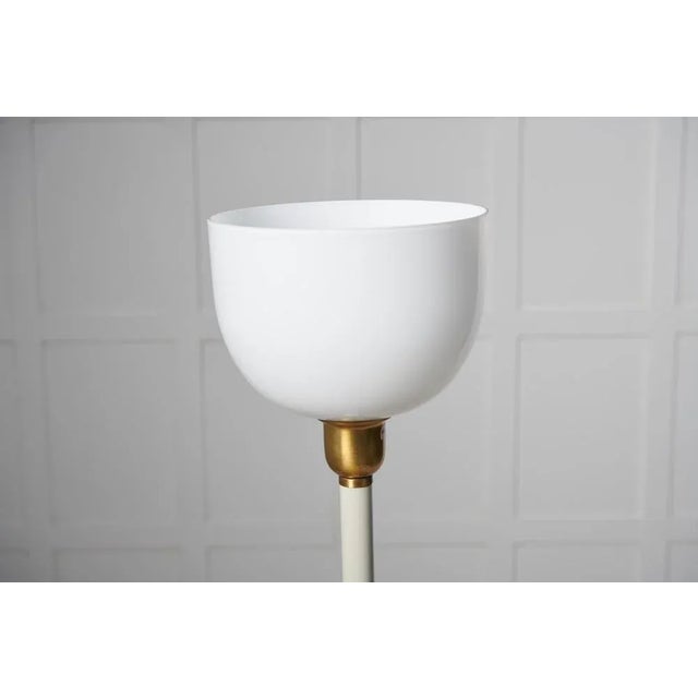 Swedish Modern Brass and Opaline Glass Table Light from Likely Böhlmarks, 1930s For Sale - Image 6 of 8