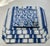Late 20th Century Late 20th Century Set of 4 Laura Ashley Home Blue & White Reversible Cotton Placemats & Napkins For Sale - Image 5 of 18