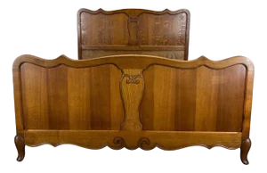 Vintage French Oak Double Bed