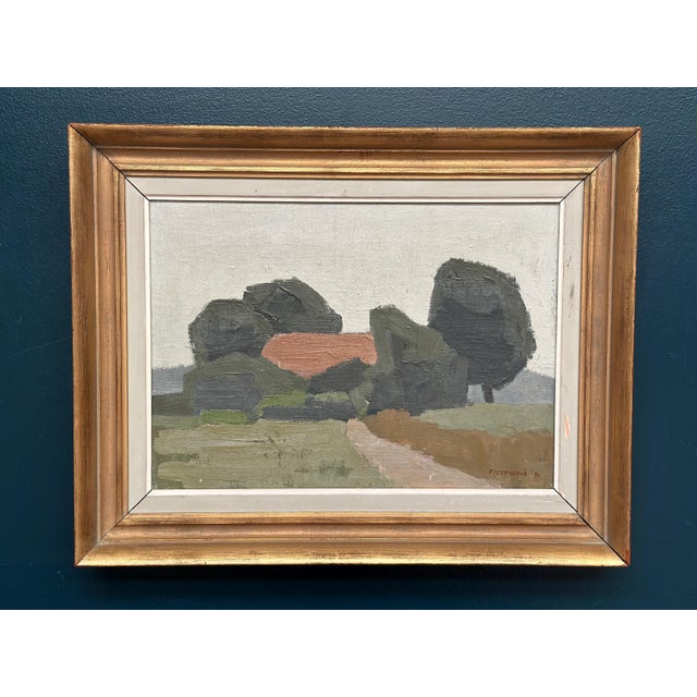 William Fleetwood, House and Trees, 1951, Oil on Canvas, Framed For Sale - Image 11 of 11