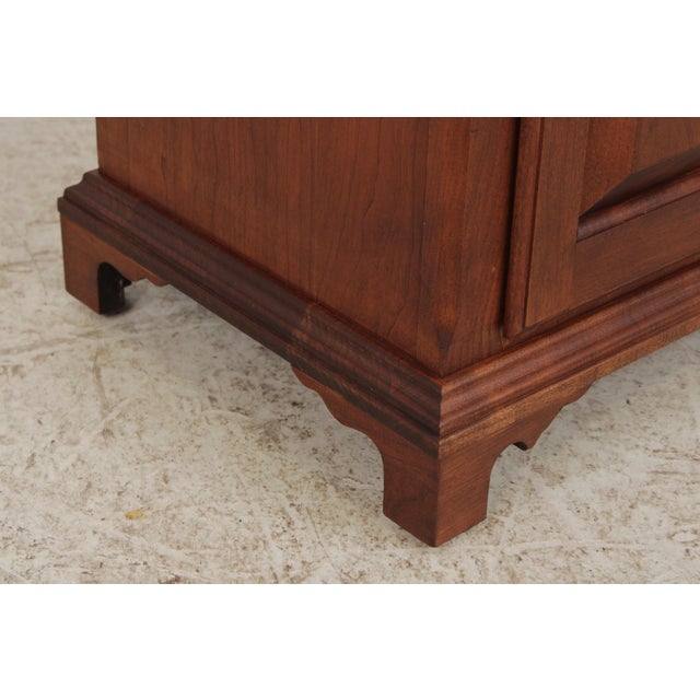 Bartley Collection Cherry Chippendale 1 Door Spice Cabinet For Sale - Image 13 of 17