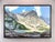 The painting "Erosion" captures a rugged mountain landscape, where towering cliffs and rocky outcrops dominate the scene,...