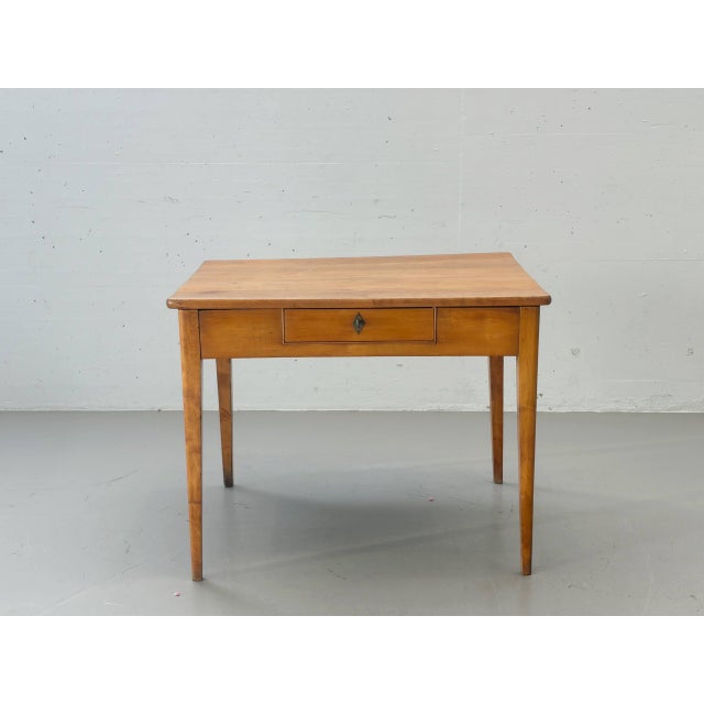 Biedermeier Table in Cherry Wood with Drawer, 1800s For Sale - Image 17 of 18