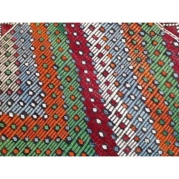 1970s Vintage Handwoven Turkish Kilim Rug X For Sale - Image 5 of 6