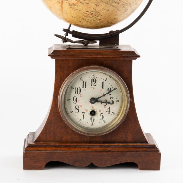 Antique Napoleon III Clock with Globe For Sale - Image 11 of 14