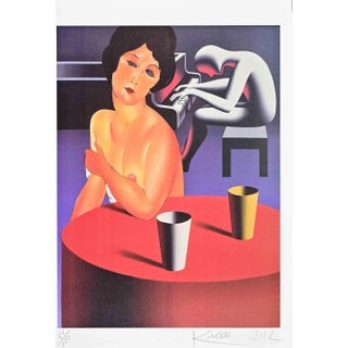Mark Kostabi, Lush Life, Lithograph, 2012 For Sale