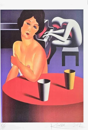 Mark Kostabi, Lush Life, Lithograph, 2012