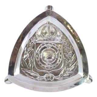 Silver Ashtray with Floral Motifs For Sale
