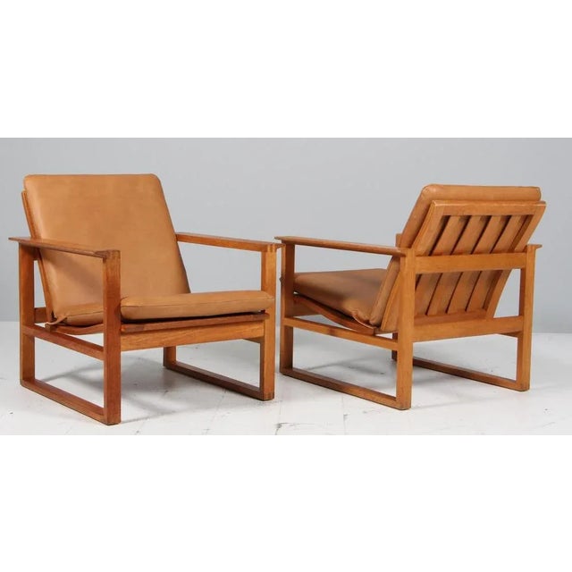 Brown Model 2256 Lounge Chairs attributed to Børge Mogensen for Fredericia, Set of 2 For Sale - Image 8 of 9