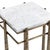 Luna White Marble & Brass Finish Side Table For Sale - Image 4 of 6