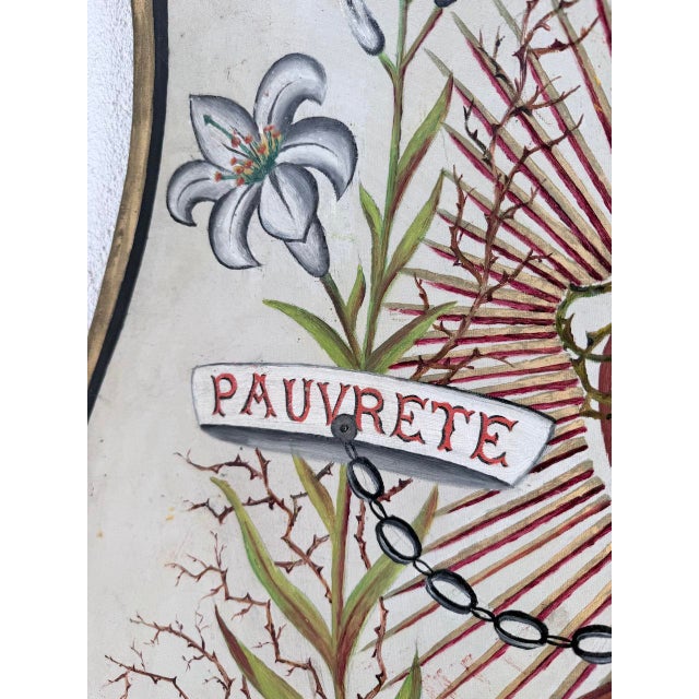 Large Sacred Heart Church Coat of Arms, 1960s For Sale - Image 12 of 18