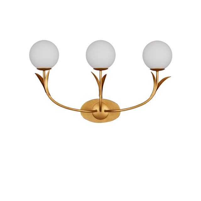 Currey & Company Rossville Triple-Light Wall Sconce For Sale