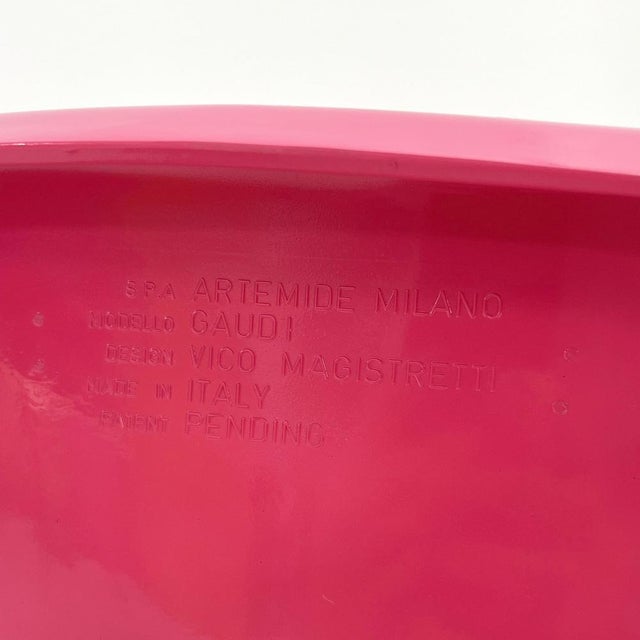 Pink Gaudi Armchair by Vico Magistretti for Artemide, 1984 For Sale - Image 11 of 12