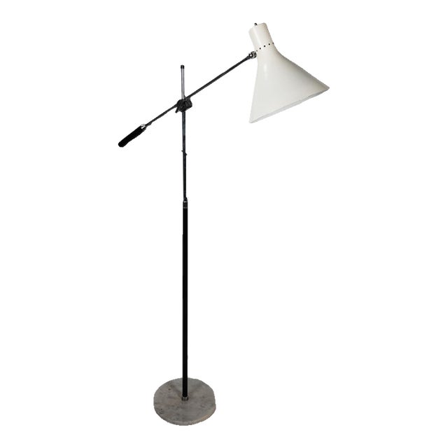 1950s Italian Single Arm Floor Lamp by Angelo Lelii for Arredoluce For Sale