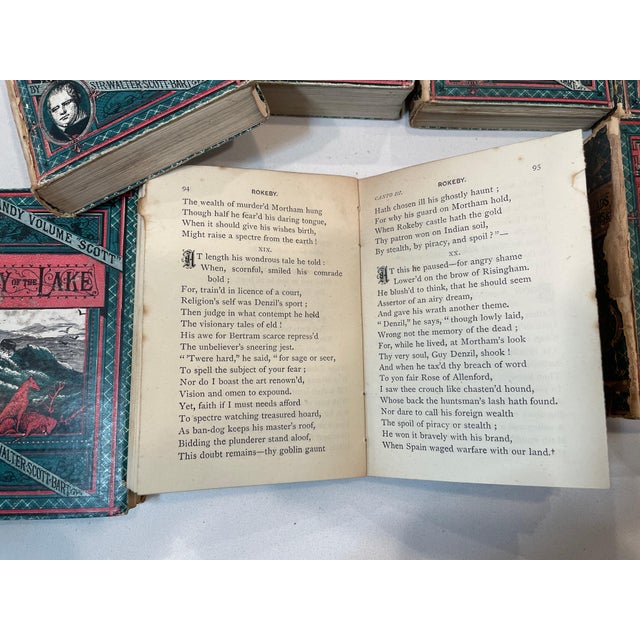 1877 Sir Walter Scott 31-Volume Set With Original Bookcase For Sale - Image 18 of 18
