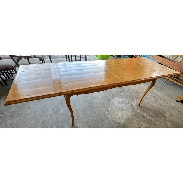 French Country Guy Chaddock Melrose Collection French Country Plank-Top Dining Table With 10 Chairs For Sale - Image 3 of 9