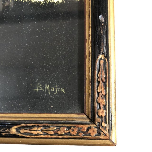 1915 Framed Neo-Classic Where Terpsichore Dwells Silhouette Print by Boris Major For Sale - Image 4 of 4