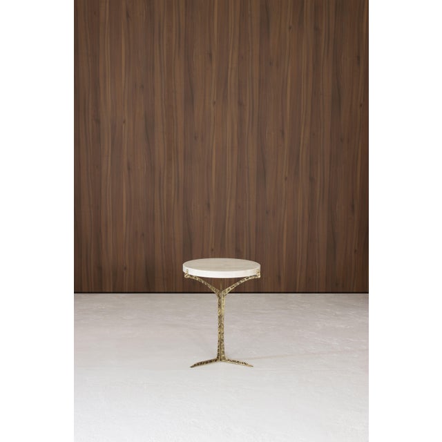 Goldenrod Alentejo Side Table in Estremoz Marble from Insiderland For Sale - Image 8 of 16