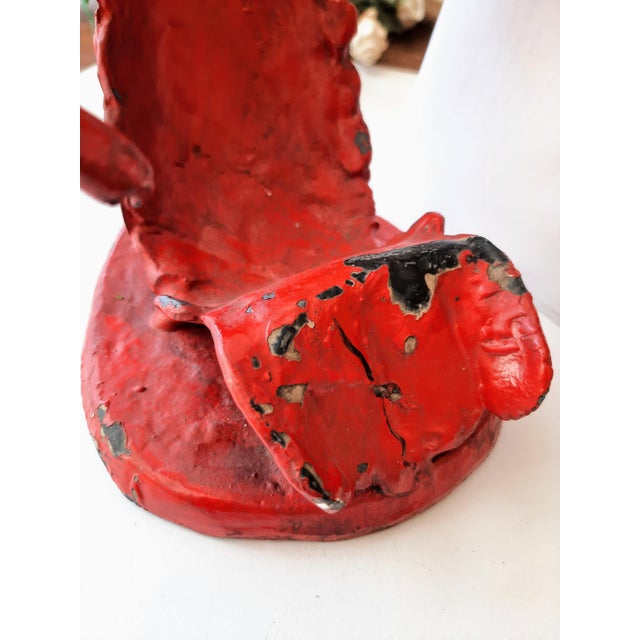 Painted Figural Cast Iron Lobster Wine Holder For Sale - Image 13 of 13