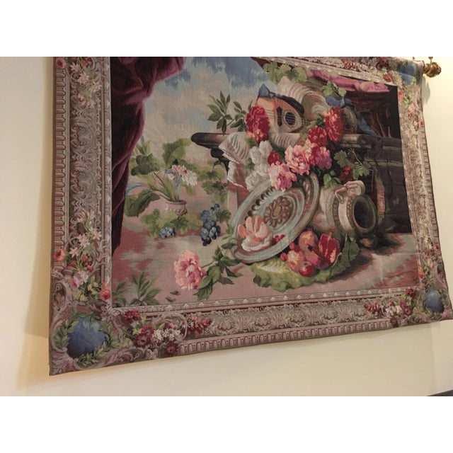 Belgium Tapestry Still Life For Sale - Image 11 of 11
