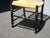 Chair Vintage L. Hitchcock French Country Black Ladder Back Rush Chair Stenciled For Sale - Image 14 of 17