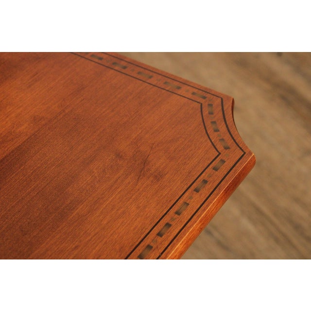 Farmhouse L. Hitchcock Stenciled Maple Small SideTable For Sale - Image 3 of 18