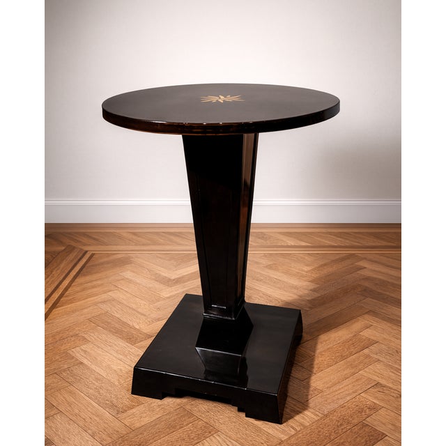 Lacquered Oak Side Table, 1940s For Sale - Image 6 of 6