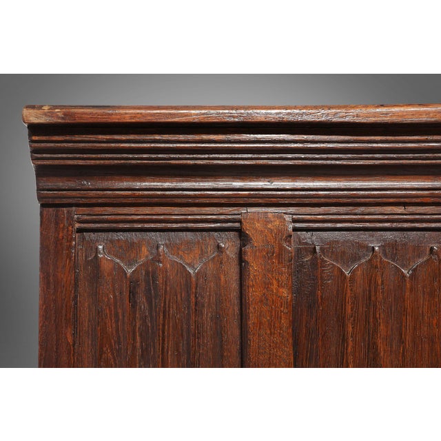 Wood Neo-Gothic Cabinet in Oak with Hidden Storage, France, 1850s For Sale - Image 7 of 18