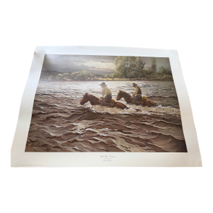 Vintage Signed, Limited Edition Print by Robert Summers “High Water Crossing” 908/1500