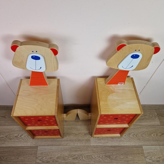 Vintage Chests of Drawers and Wall Hanger from Haba, 1990s, Set of 3 For Sale - Image 6 of 14