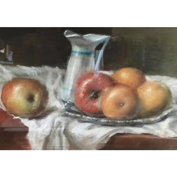 Traditional Pastel Still Life Drawing For Sale - Image 3 of 4