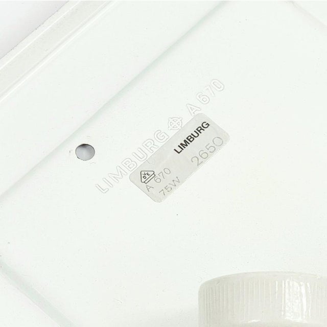 Black Mid-Century Glass Flush Mount from Limburg, Germany, 1960s For Sale - Image 8 of 9