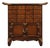 Vintage Korean Elm Medicine Chest, 16 Carved Drawers, Brass Fish Lock For Sale