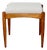 Stool with a White Ivory Boucle Seat by Edmund Homa, 1970s For Sale