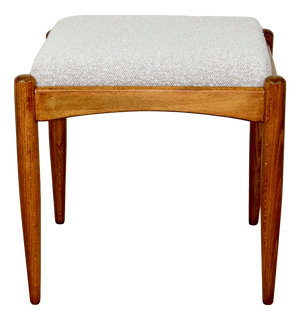 Stool with a White Ivory Boucle Seat by Edmund Homa, 1970s