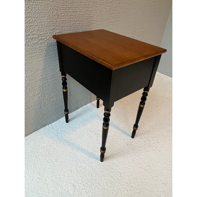 1980s Vintage Lambert Hitchcock Maple Wood Side Accent Table For Sale In Tampa - Image 6 of 14
