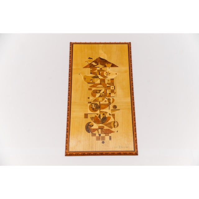 Handmade Wooden Inlays Wall Art by Artist Rene Berg, 1975 Germany We have a total of two pictures by this artist. They are...