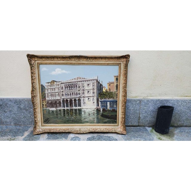 Venice Ca D'Oro, 1952, Oil on Panel, Framed For Sale - Image 3 of 7
