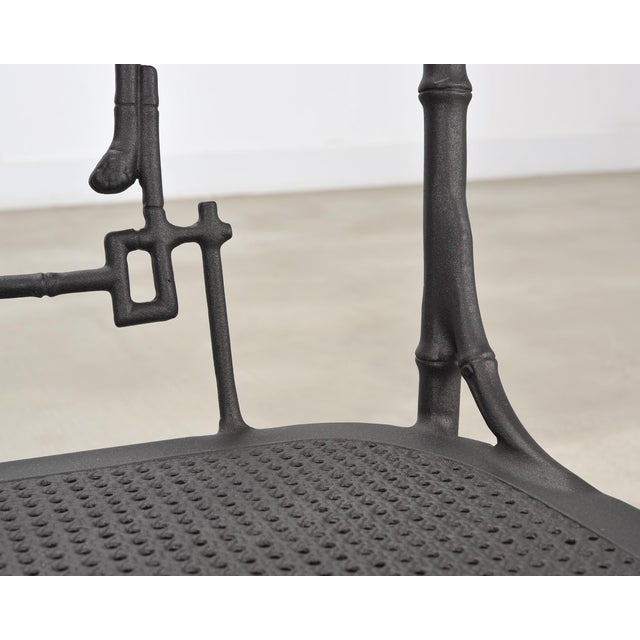 Set of Six Michael Taylor Bronzed Bamboo Garden Dining Chairs For Sale - Image 15 of 18